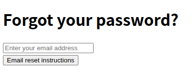 パスワードリセットメール送信フォーム