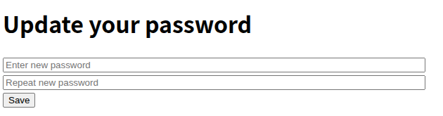 パスワードリセットフォーム