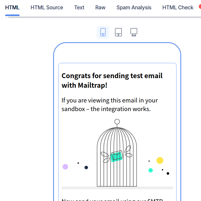 Mailtrap HTML email