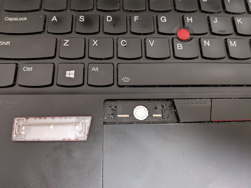 Thikpad x1 キートップにパンタグラフが付いている