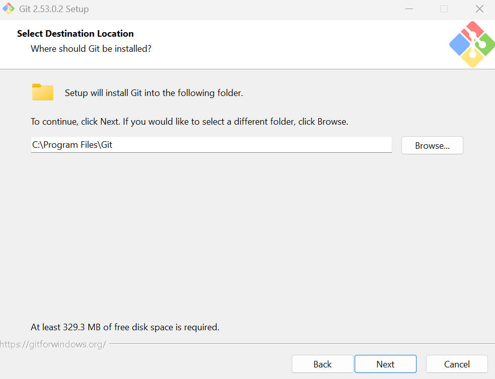 Git for Windowsインストーラ