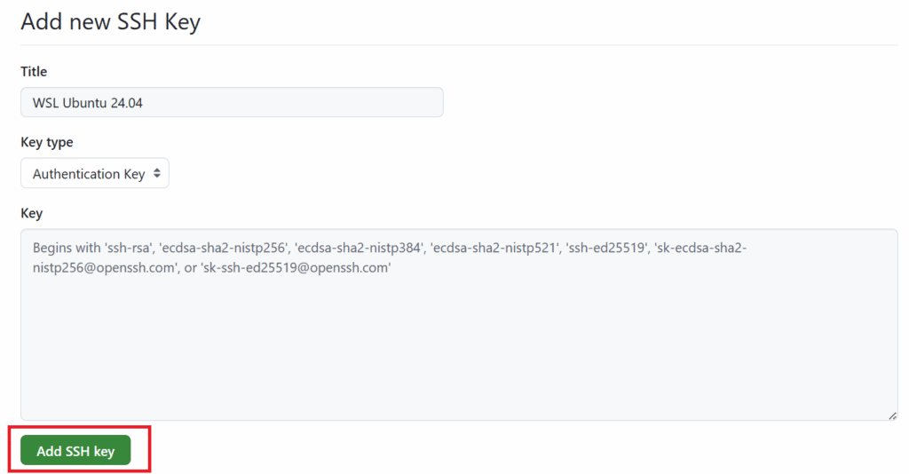 GitHubにSSH公開鍵を追加