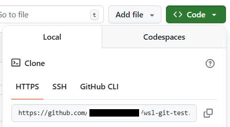 GitHubレポジトリのhttps URLをコピー